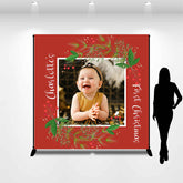 Lofaris Cherry Christmas Red Custom 1st Birthday Backdrop